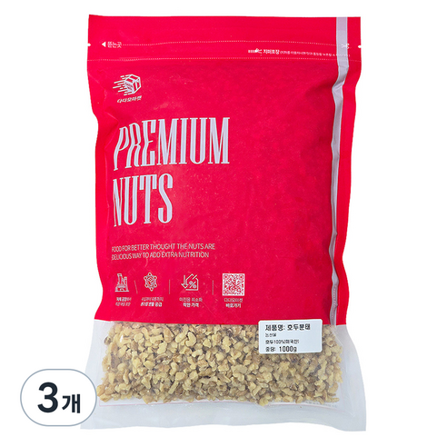 다다모마켓 호두 분태, 1kg, 3개