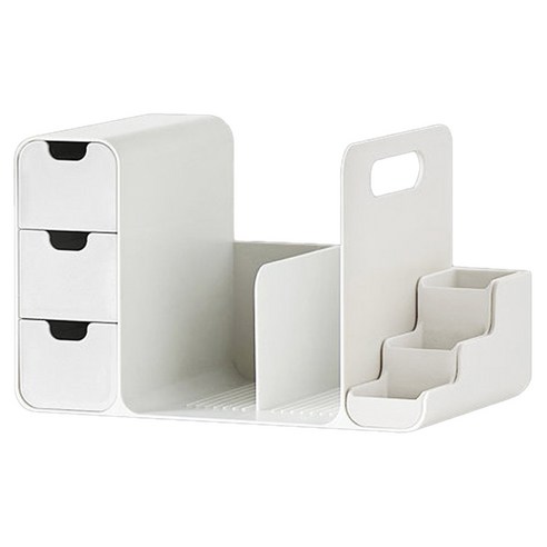 아로망 수납 책꽂이 데스크오거나이저, WHITE, 1개