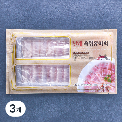 은하수산 미국산 날개 숙성 홍어회 (냉장), 3개, 150g