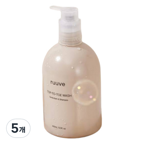 러베 히알루론 탑투토 워시, 5개, 400ml