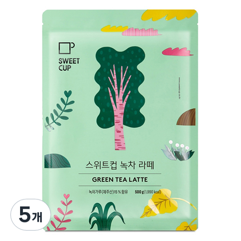 스위트컵 녹차라떼 파우더, 500g, 1개입, 5개