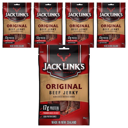 잭링크스 비프 져키 오리지널 육포, 50g, 5개