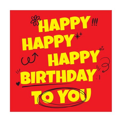 티나피크닉 생일축하 홈파티 디자인 현수막, 레드