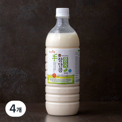 프레시오늘 신선냉장 껍질째 손수 영양가득 진한 윤성순장모님 장단콩 콩국, 800ml, 4개