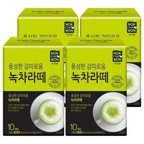 녹차원 녹차라떼, 13g, 10개입, 4개