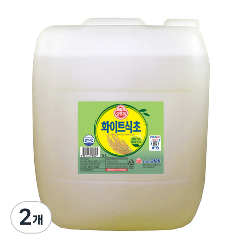 오뚜기 화이트식초, 18L, 2개
