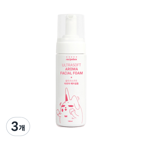 레시피박스 울트라소프트 아로마 페이셜 클렌징 폼, 3개, 150ml