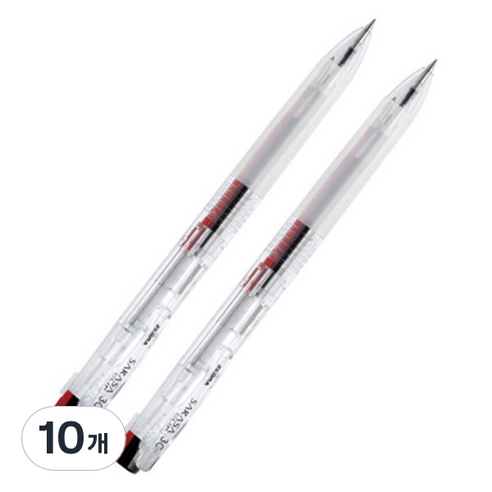 사라사 클립 3색 펜 0.5mm, 클리어, 10개