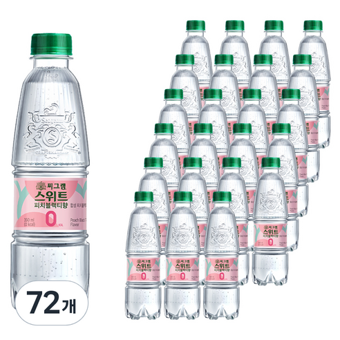 [본사직영] 씨그램 스위트 피치블랙티향 350ml PET X 24개입, 24개