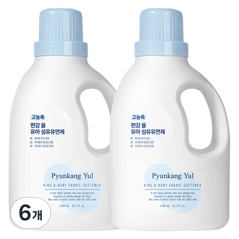 편강율 고농축 유아 섬유유연제, 6개, 1.5L