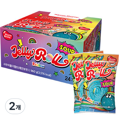 위니비니 젤리롤 사우어 레인보우 24p, 960g, 2개