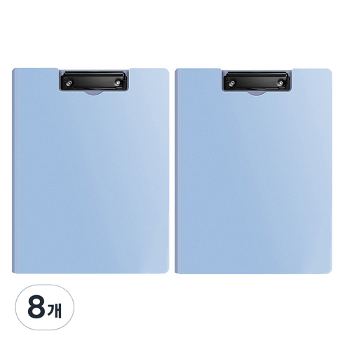 동아피엠에스 심플 커버 클립보드 파일 A4 31.5 x 24 cm, 블루, 8개