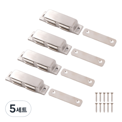 철물대장 스텐 자석 파워 빠찌링 4p 세트 헤어라인, 헤어라인-대(4개입), 5세트