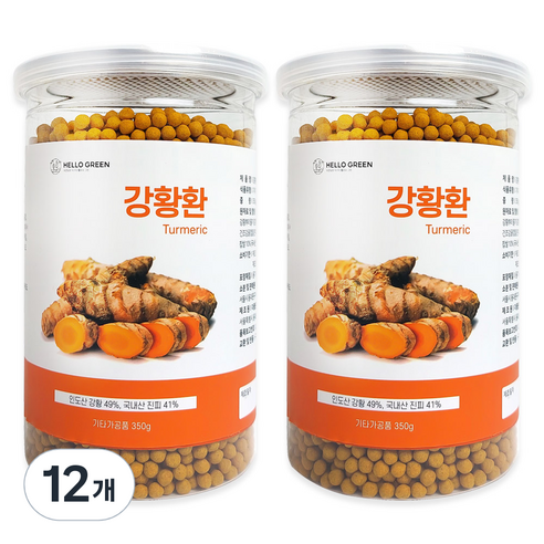 헬로우그린 인도 강황환, 350g, 12개