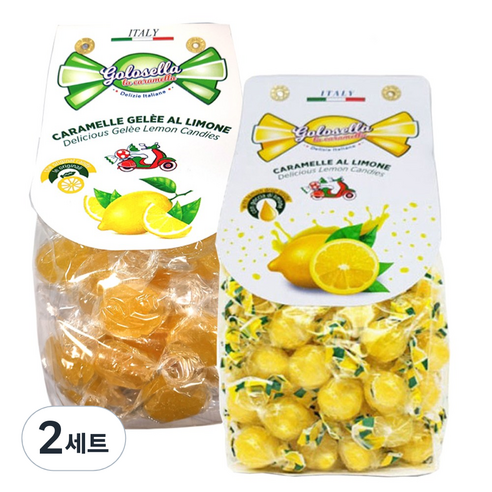 golosella 레몬 젤리 200g + 레몬 사탕 200g 세트, 2세트