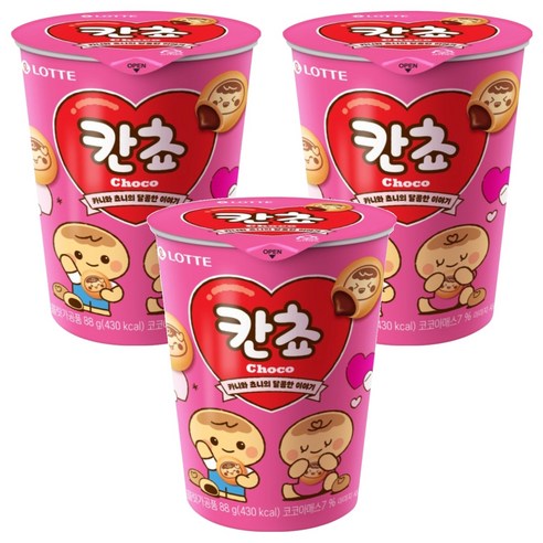 [롯데] 칸쵸 컵, 88g, 3개
