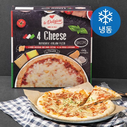 [쿠팡 직수입] 델리치오세 포치즈 피자 (냉동), 360g, 3개