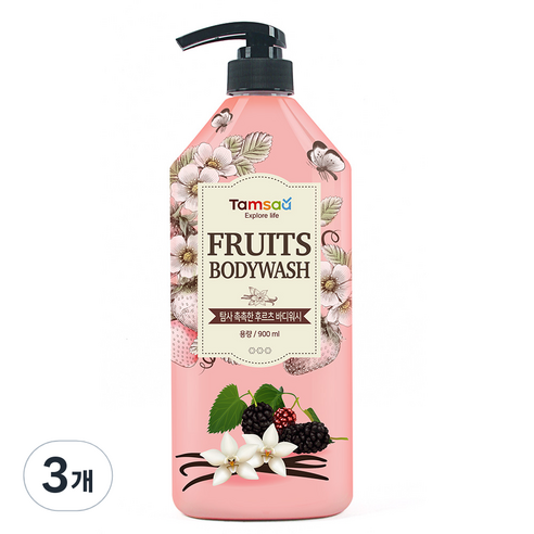 탐사 촉촉한 후르츠 바디워시, 900g, 3개