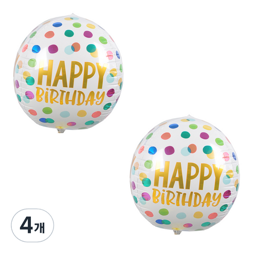 파티쇼 아나그램 오브은박풍선, 생일해피도트, 4개