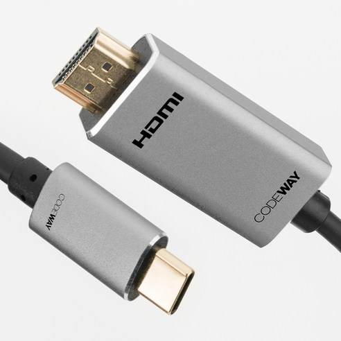코드웨이 USB C to HDMI 케이블 UHD MHL 미러링, 1개, 2m
