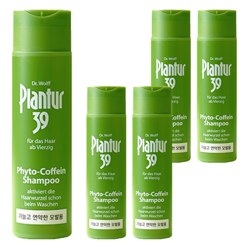 플란투어39 파이토 카페인 샴푸, 5개, 250ml