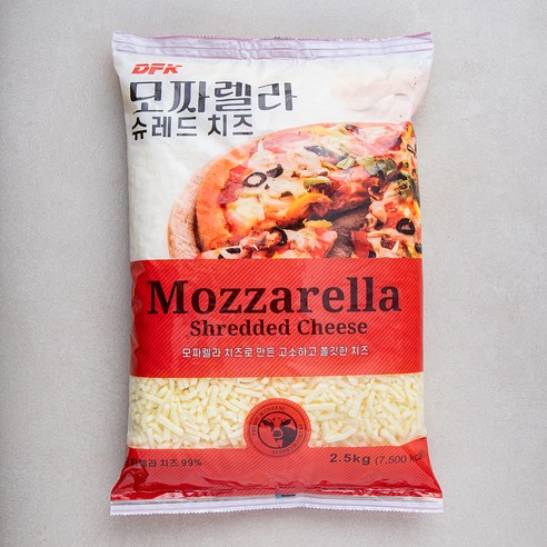 DFK 모짜렐라 슈레드 치즈, 2.5kg, 1개