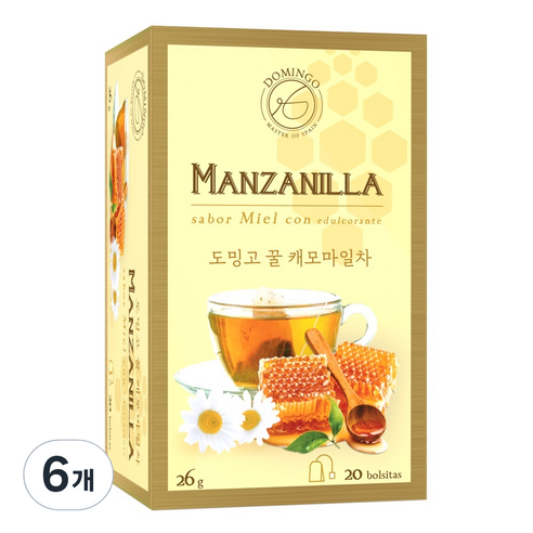도밍고 꿀캐모마일차, 1.3g, 20개입, 6개