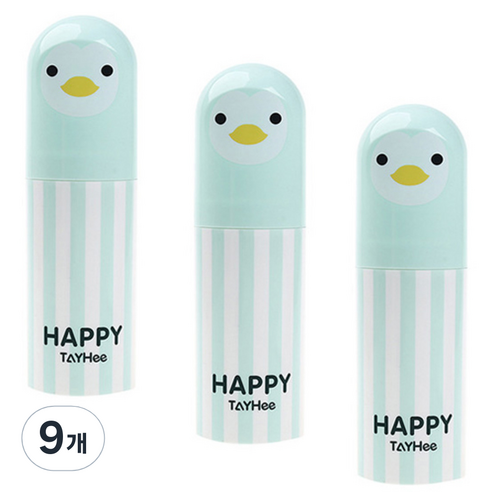 더자카 펭귄 휴대용 칫솔케이스, 그린, 9개