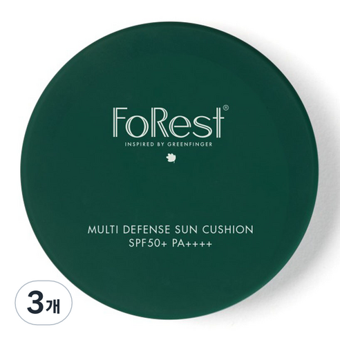 그린핑거 포레스트 멀티디펜스 선쿠션 SPF50+ PA++++, 20g, 3개