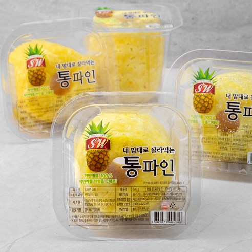 S&W 통파인 파인애플, 540g, 4개