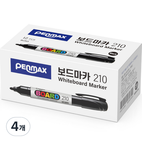 펜맥스 점보 보드마카 210, 블랙, 48개
