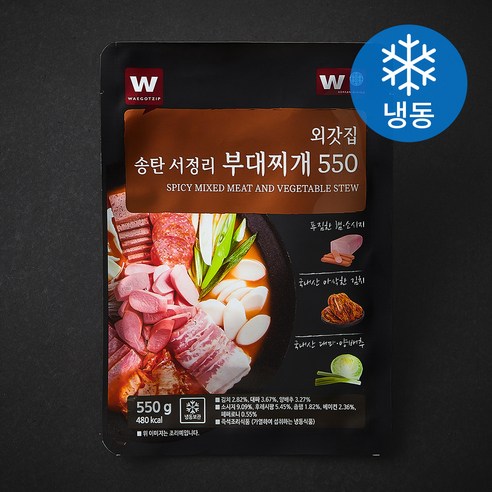 외갓집 송탄 서정리 부대찌개 550 (냉동), 550g, 1개