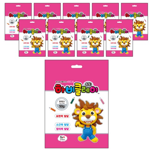 토단교재 하비클레이 10p, 형광핑크, 50g