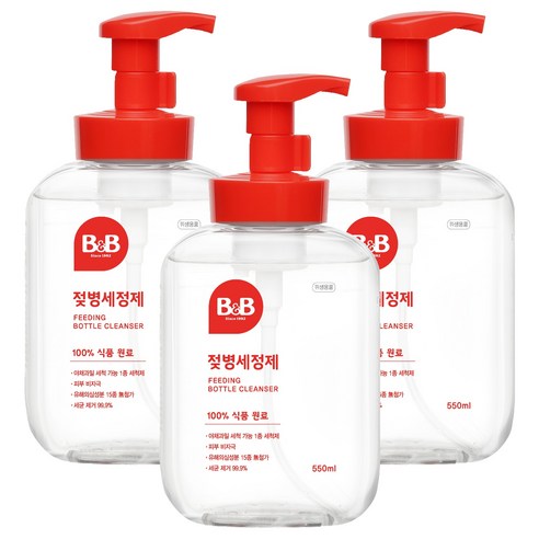 비앤비 젖병세정제 거품형 리뉴얼, 550ml, 3개