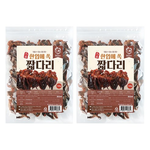 해야미 한입에 쏙 짧다리, 100g, 2개