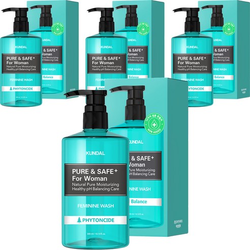 쿤달 페미닌 워시 여성청결제 피톤치드향, 300ml, 4개