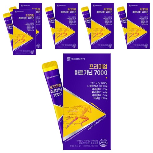 대웅생명과학 프리미엄 아르기닌 7000 15p, 15회분, 6개