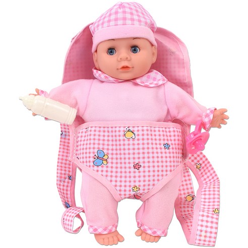 오즈토이 소리나는 베베 어부바 아기인형 말하기+웃기+울기 기능이 있는 어부바 아기인형