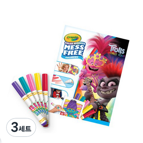 크레욜라 메스프리 트롤 컬러마카세트, 5색, 3세트