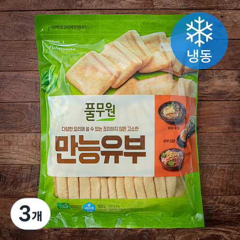풀무원 만능유부 (냉동), 500g, 3개