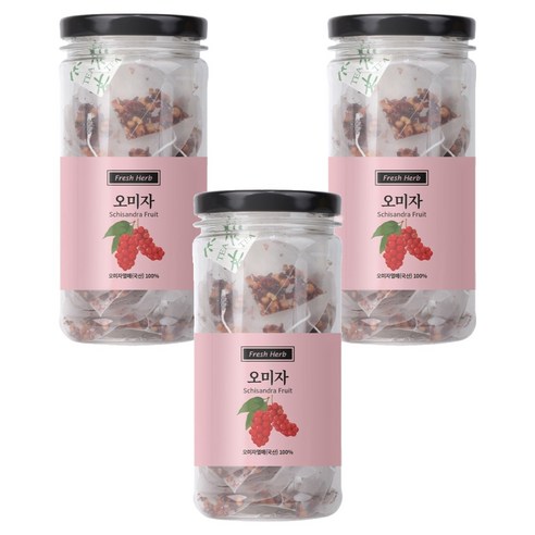 신선약초 오미자차 삼각티백, 1g, 20개입, 3개