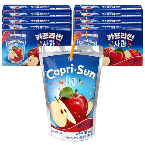 카프리썬 사과맛, 200ml, 80개