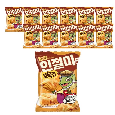 꼬북칩 달콩인절미, 160g, 12개