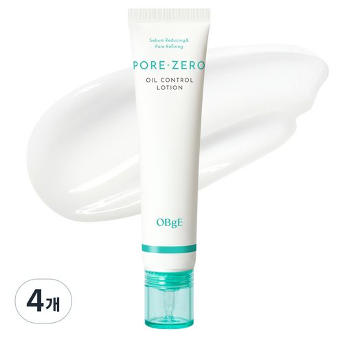 OBge 포어 제로 오일 컨트롤 로션, 70ml, 4개