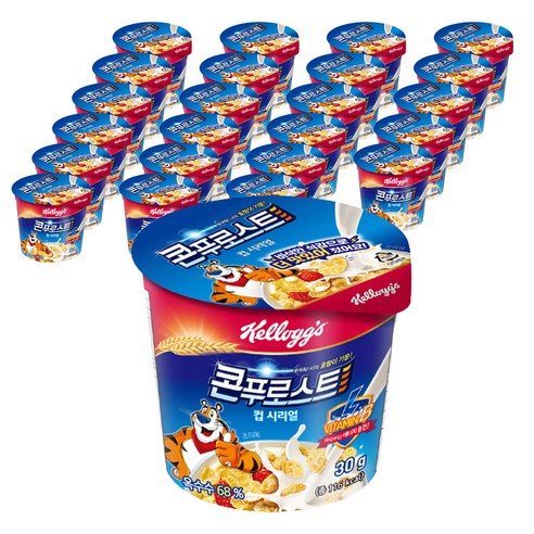 켈로그 콘푸로스트 컵 시리얼, 30g, 24개