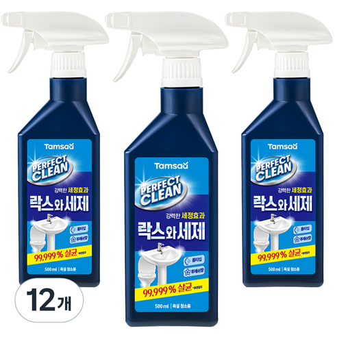 탐사 살균 99.9% 락스와세제 폼 스프레이 후레쉬향, 500ml, 12개