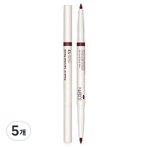 로쎄앙 오토 듀얼 립라이너 0.5g, 12호 소프트 핑크, 5개