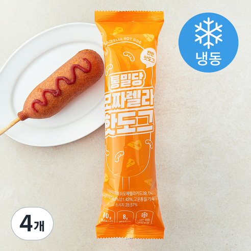 다신 통밀당 모짜렐라 핫도그 (냉동), 70g, 4개, 1개입