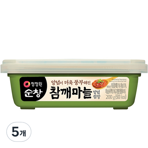 대상 청정원 참깨마늘 양념 쌈장, 5개, 200g