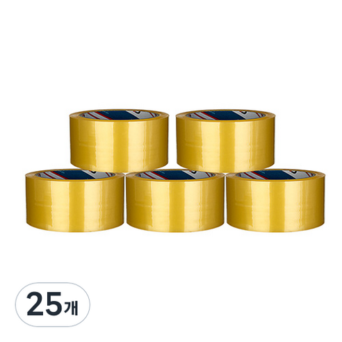 부광테이프 경포장 박스테이프 48mm x 80m, 투명, 25개